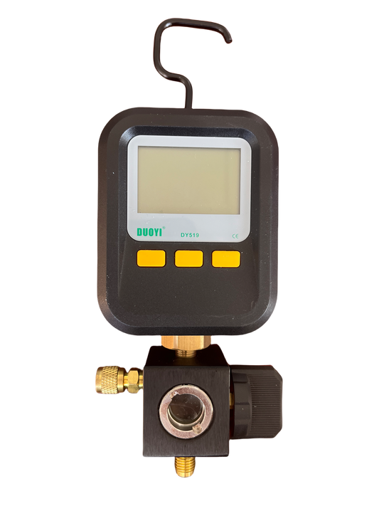 Duoyi New Digital manifold - Affordable Digital Manifold with Condensation/Evaporation Readings, Pressure Holding & Vacuum Functions