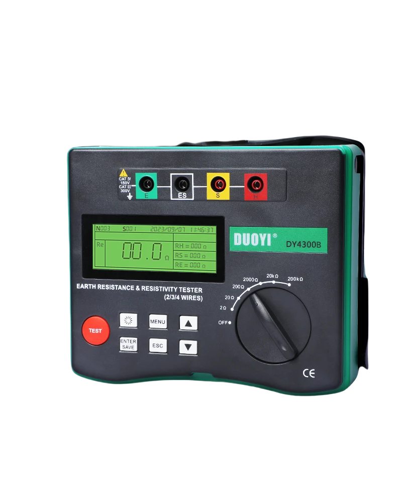 DUOYI DY4300B Digital Earth Tester Ground Resistance Resistance Meg-ohmmeter Soil Resistivity Component Tester 0~209.9KΩ