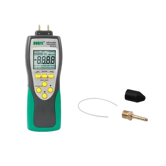 DUOYI DY27A Digital Differential Pressure Manometer bar Precision 0.001 Air Pressure Gauges Tester LCD Display Measuring Device